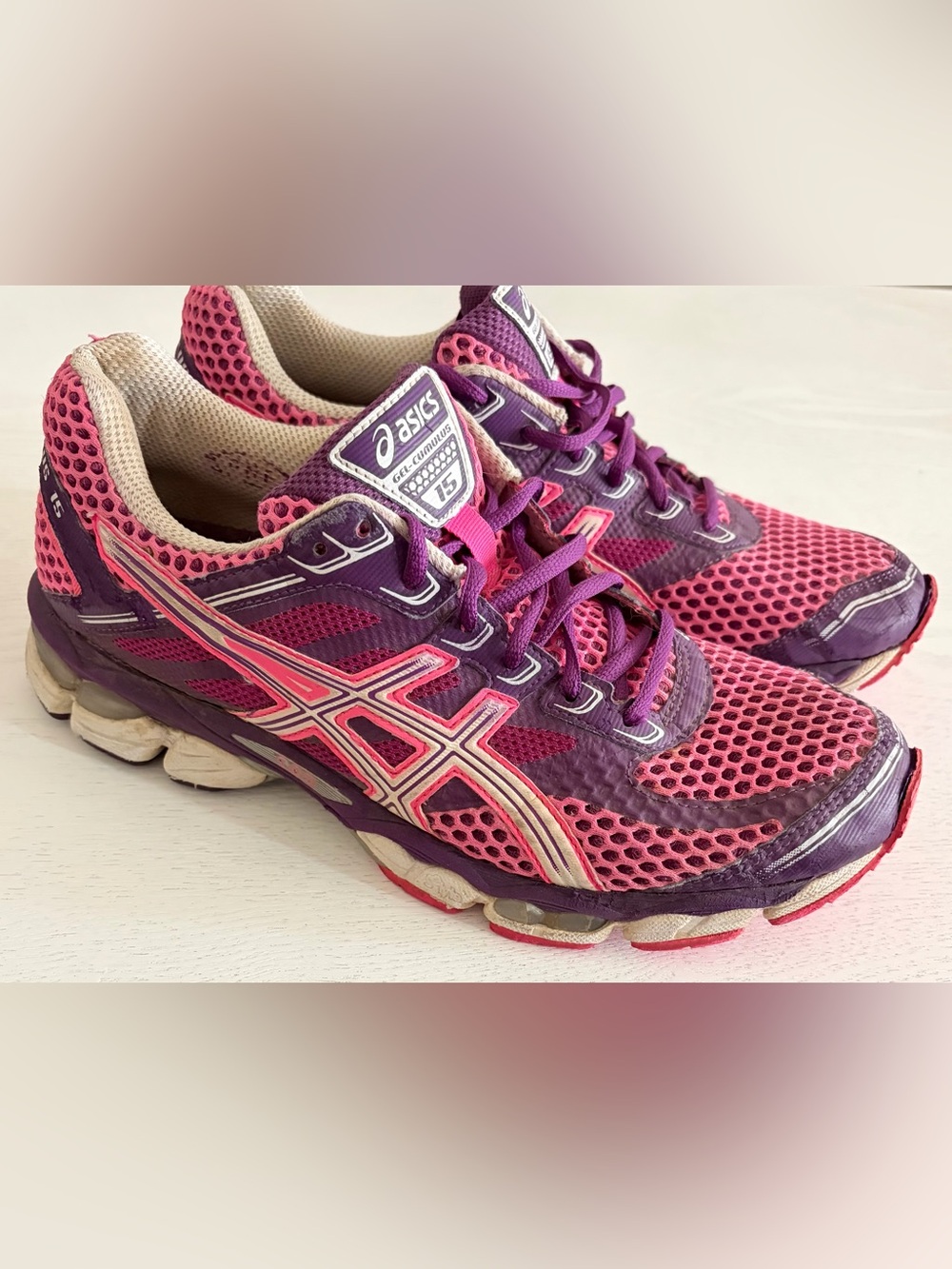 ASICS Women's Purple and Pink Gel-Cumulus Running Shoes Size 10